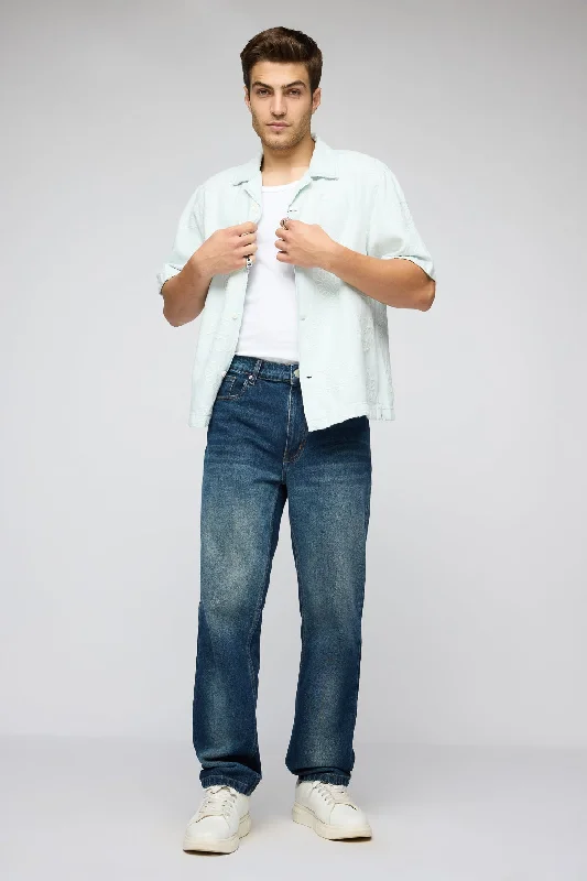 Split Shade Men's Relaxed Fit Jeans