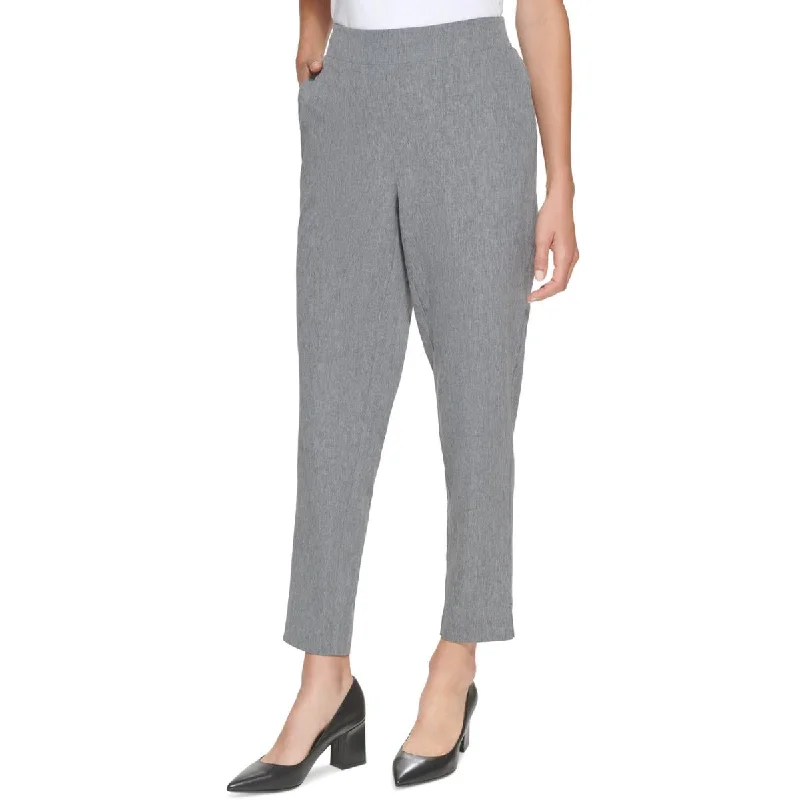 Calvin Klein Womens Elastic Back High Rise Dress Pants