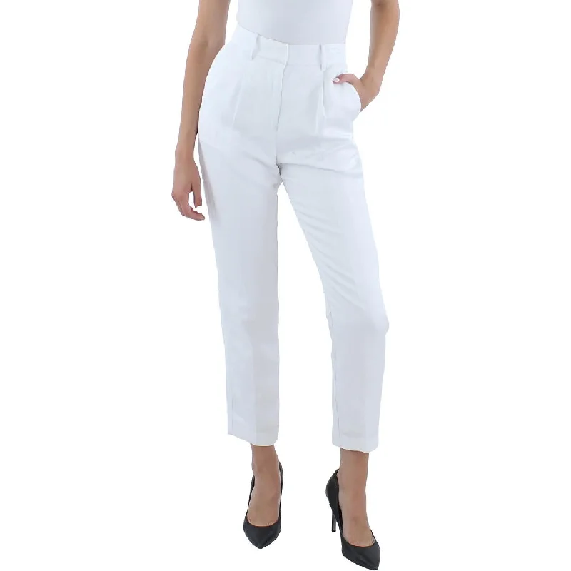 Guess by Marciano Womens Pleated Mid Rise Straight Leg Pants