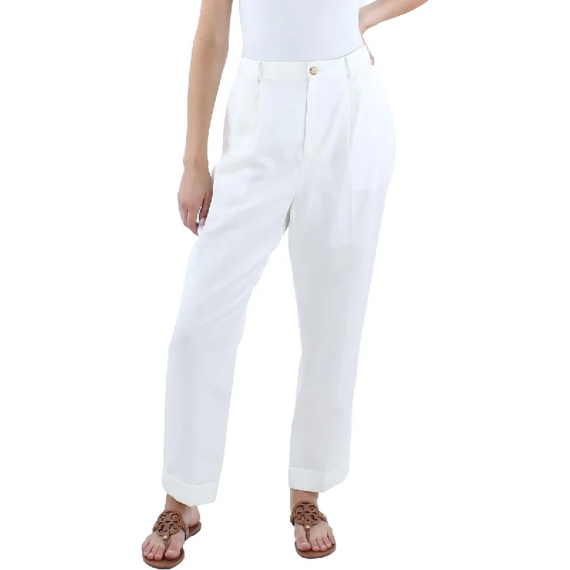 Lauren Ralph Lauren Womens Linen Blend Linen Ankle Pants