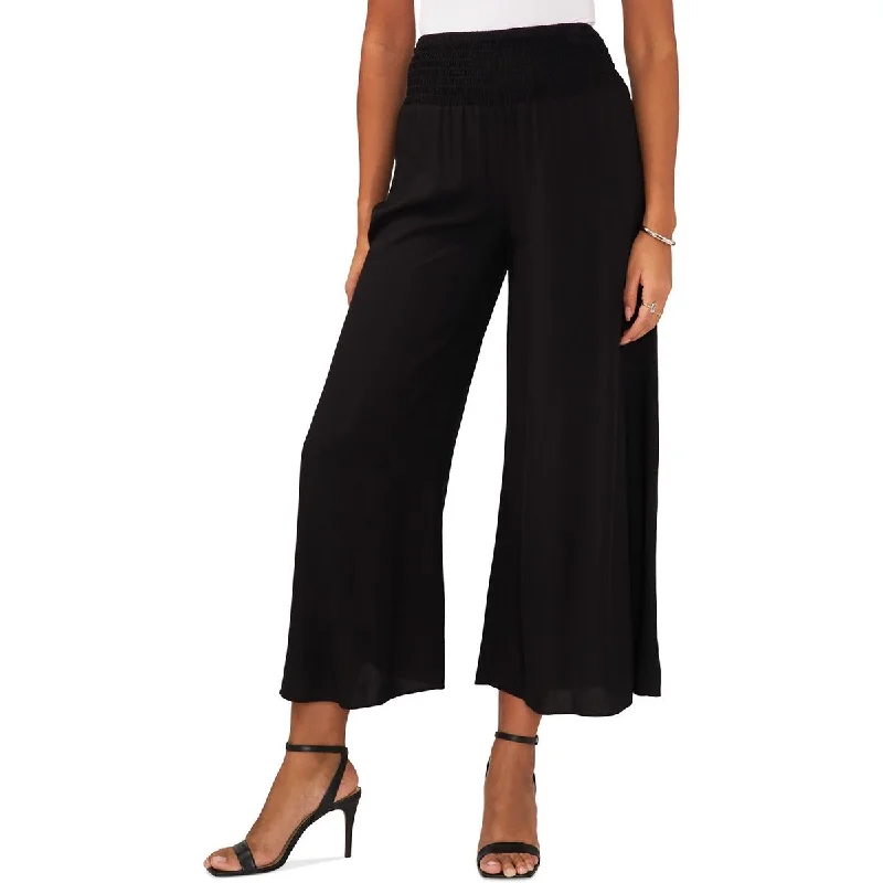 Sam and Jess Womens Smocked Rayon Wide Leg Pants