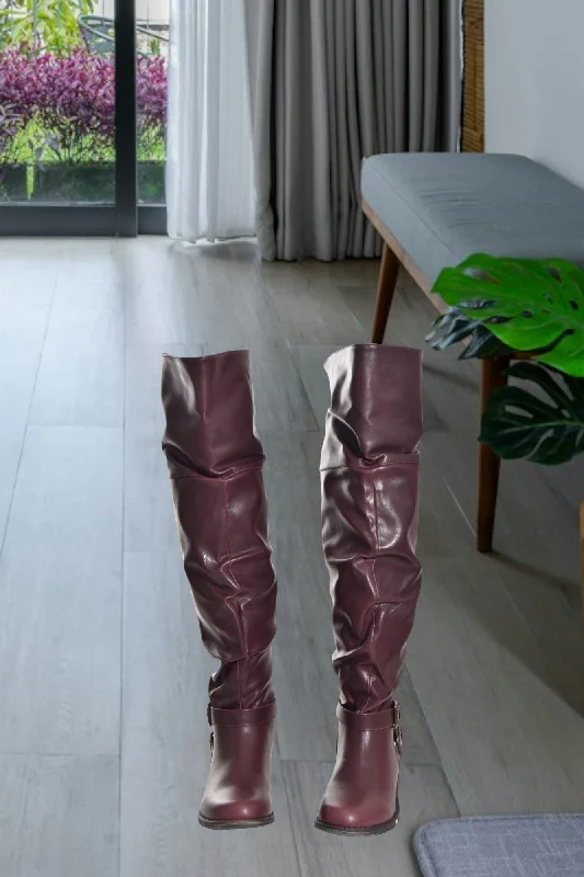 Marit Burgundy  Boots