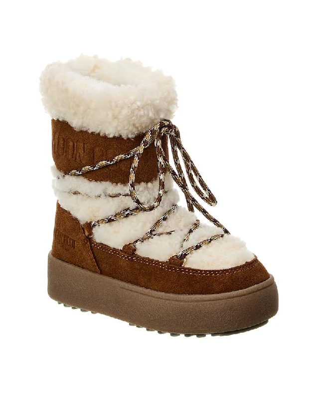 Moon Boot JTrack Suede & Shearling Boot