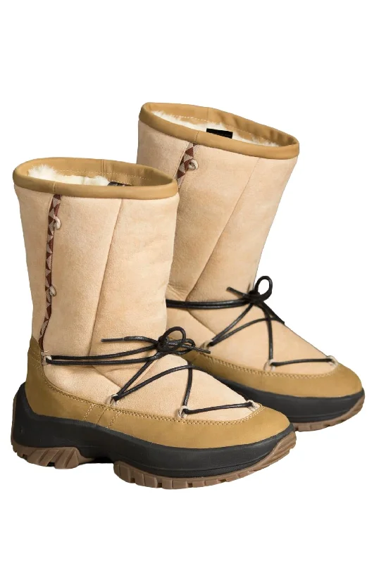 Women's Crow Shearling Boots In Cane