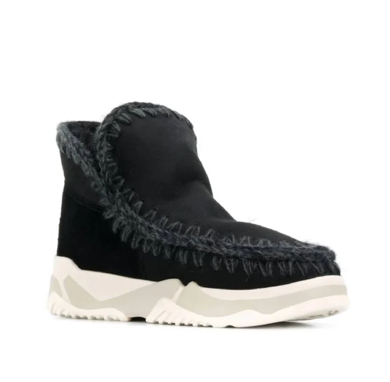 Women's Eskimo Trainer Sneaker Boot In Black