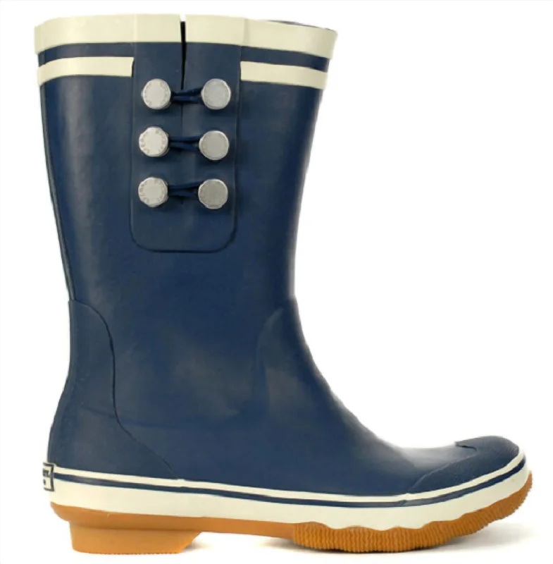 Women's Saltwater Tall Rain Boots In Navy